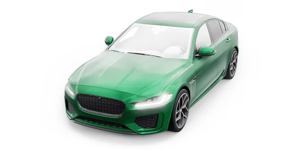 Zielony Sedan Sportowy Premium Ilustracja — Zdjęcie stockowe