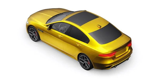 Złoty Sedan Sportowy Premium Ilustracja — Zdjęcie stockowe