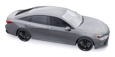 Tula, Rusya. 30 Ocak 2022: Toyota Avalon 2020. İş ve aile için gri, büyük bir sedan. 3B illüstrasyon.
