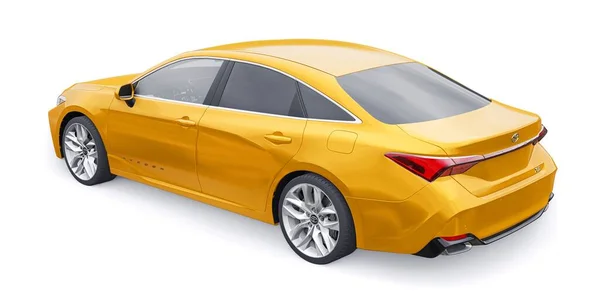俄罗斯 2022年1月30日 丰田Avalon 2020 黄色的大型商业轿车 用于工作和家庭 3D插图 — 图库照片