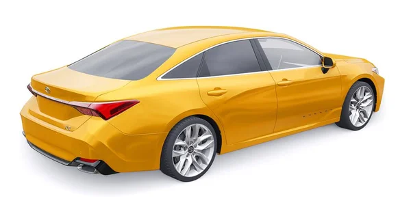 俄罗斯 2022年1月30日 丰田Avalon 2020 黄色的大型商业轿车 用于工作和家庭 3D插图 — 图库照片