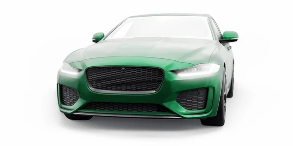 Zielony Sedan Sportowy Premium Ilustracja — Zdjęcie stockowe