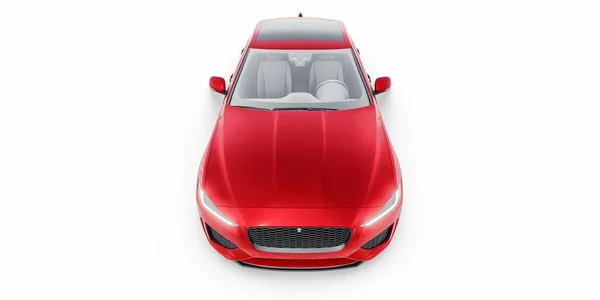 红色高级跑车 3D插图 — 图库照片