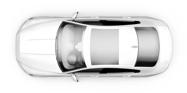 Biały Sedan Sportowy Premium Ilustracja — Zdjęcie stockowe
