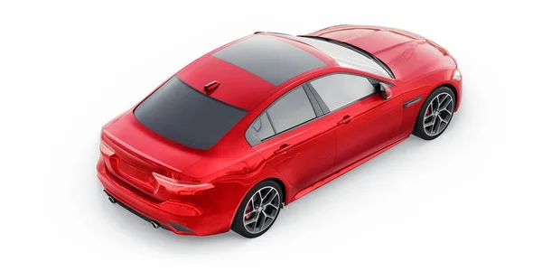 Sedan Desportivo Red Premium Ilustração — Fotografia de Stock
