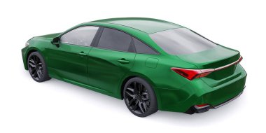 İş ve aile için büyük bir sedan. 3B illüstrasyon.