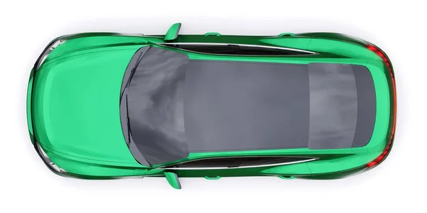 プレミアム電動スポーツセダン 車の白い背景に隔離された 3Dレンダリング — ストック写真