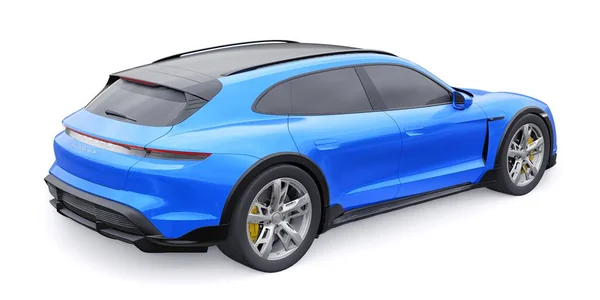 Frankreich Paris Februar 2022 Porsche Taycan Turbo Cross Turismo 2022 — Stockfoto