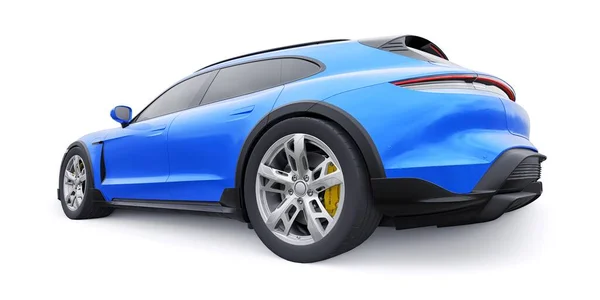 France Paris Лютого 2022 Porsche Taycan Turbo Cross Turismo 2022 — стокове фото