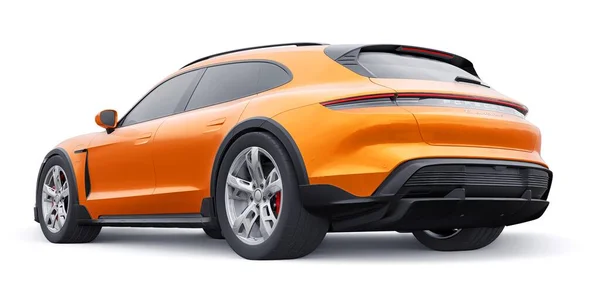 France Paris Лютого 2022 Porsche Taycan Turbo Cross Turismo 2022 — стокове фото