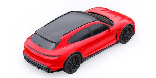 France Paris Février 2022 Porsche Taycan Turbo Cross Turismo 2022 — Photo