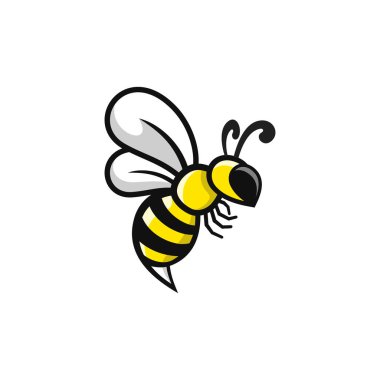 insect apis vector of cute bees mascot Icon Honey bee hive clip art, isolated on white background.