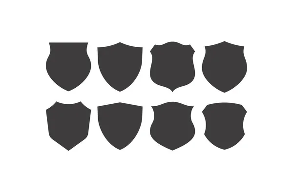 Schild Abzeichen Vektor Der Verteidigung Symbol Cliparts Sicherheits Symbol Sammlung — Stockvektor