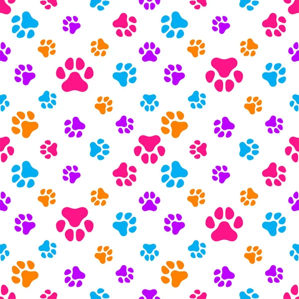 Hayvan ayak izlerinin köpek pençesi izi vektörü kusursuz desenli tırnak izi