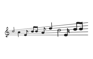 Müzik notalarının ses dalgası klip vektörü anahtar simgesi simgesi