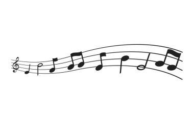 müzik notaları simgesi klavye simgesi clipart vektörü