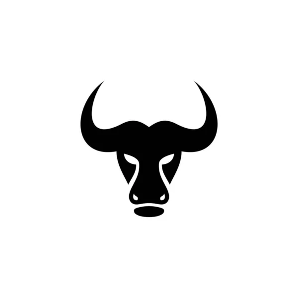 公牛轮廓 公牛标志动物符号的一部分 在白色背景上隔离 — 图库矢量图片