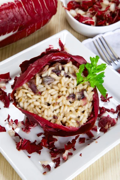Risotto ile cicory, radicchio