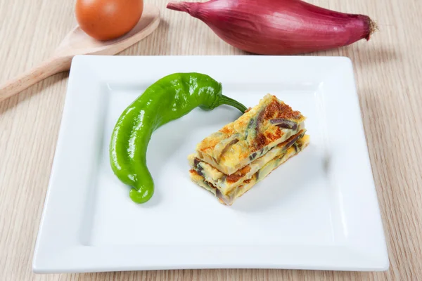 lezzetli pasta ve biber