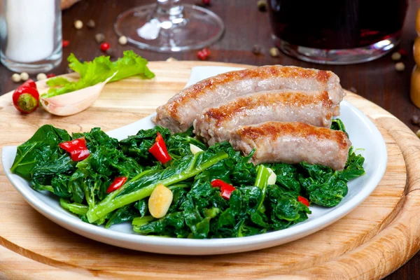 sebze garnitür, cime di rapa