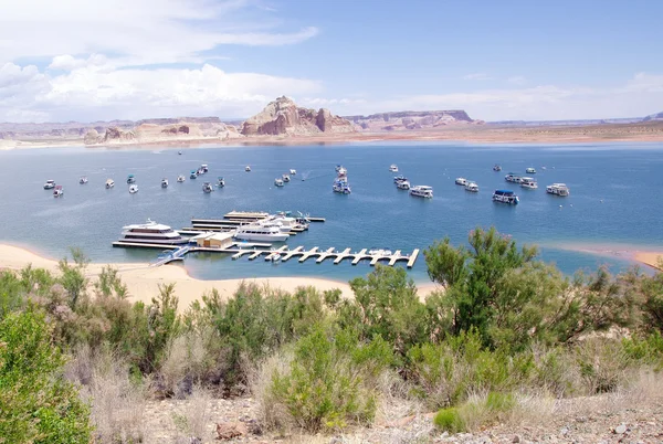 Port for ships and boats in Lake Powell — Stock Photo, Image
