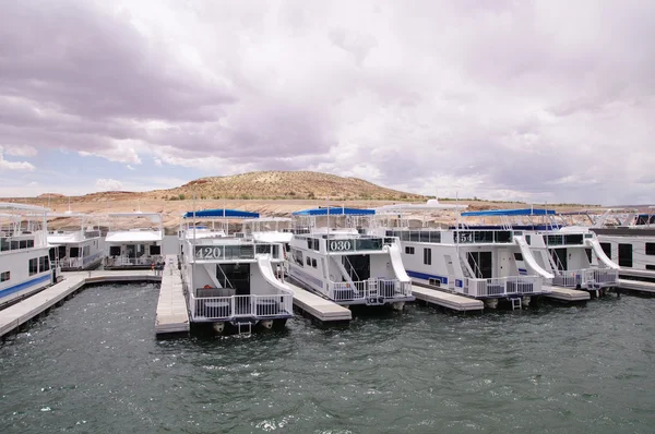 Cais para casas-barco em Lake Powell — Fotografia de Stock