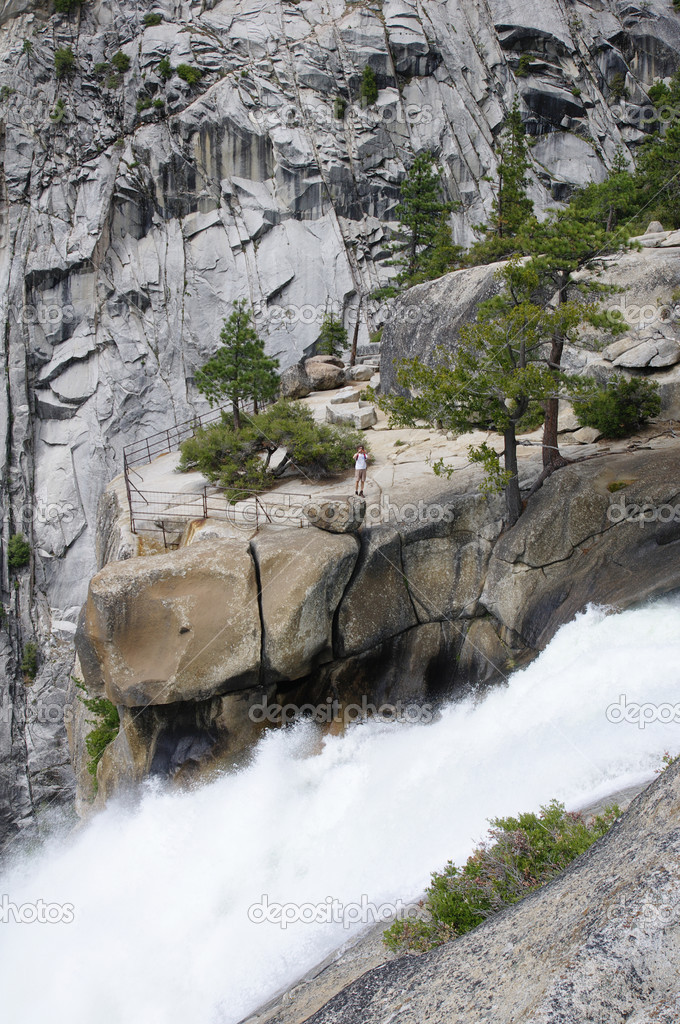 Top of Nevada falls in the Yosemite national park