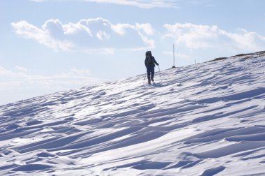 Kış hiking mountain, bulgaria