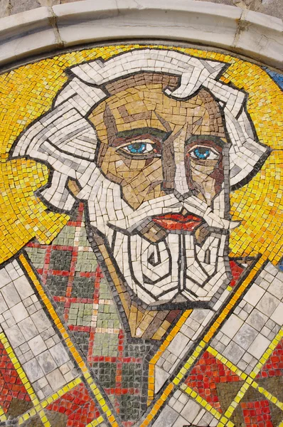 Saint Nicholas Mosaic, port Varna, Bulgaria — Stock Photo, Image