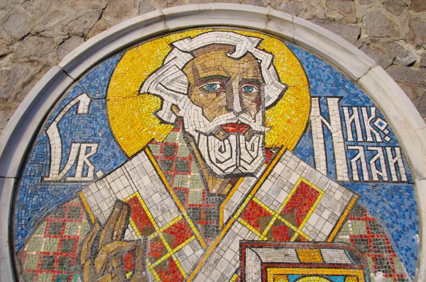 Saint Nicholas Mosaic, port Varna, Bulgaria — Stock Photo, Image
