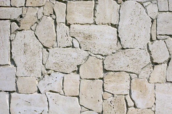 Стіна, облицьована вапняковими плитами — стокове фото