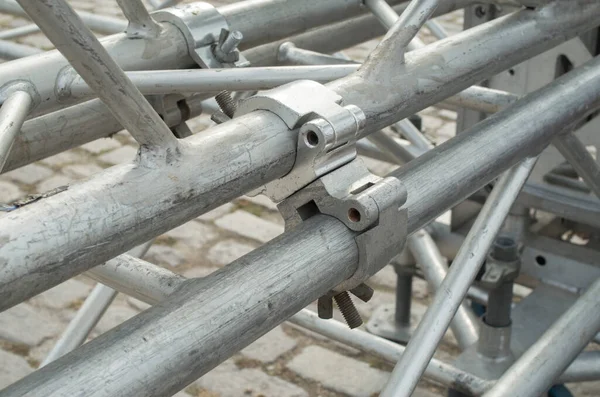 Трубы Связанные Алюминиевый Поворотный Копплер Двойной Молнией — стоковое фото