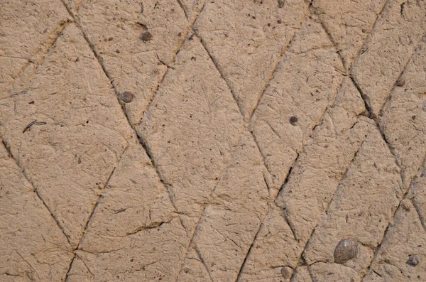 Wall Plastered Mud Closeu — 스톡 사진