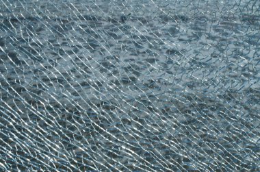 Kırık cam ve pek çok küçük parça.