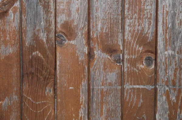 Old Brown Painted Wooden Wall Closeu — Stock Photo, Image