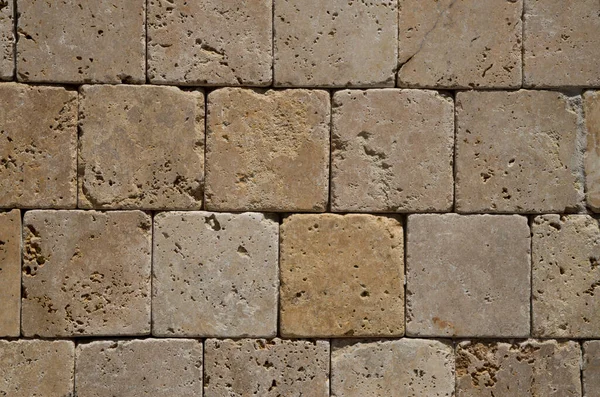 Nieuwe Kleurrijke Stenen Muur Sluiten — Stockfoto