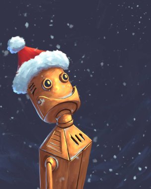 Kış gecesinde robot