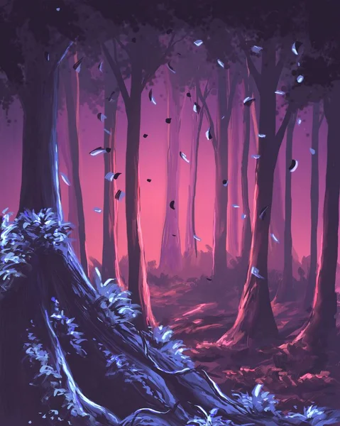 Geceleyin Fantezi Ormanı — Stok fotoğraf