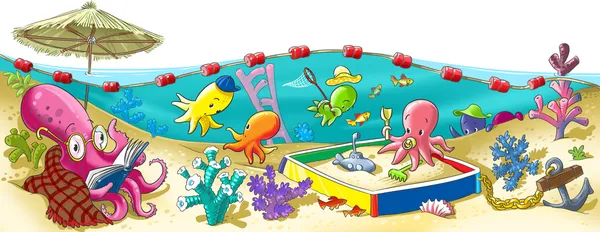 Kraken-Kindergarten — Stockfoto