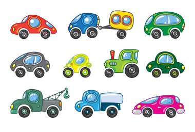 küçük otomobiller seti