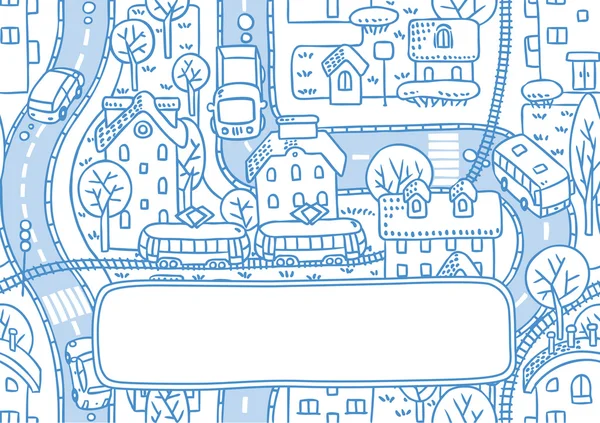 贺卡城市模式与文本的窗口 — 图库矢量图片