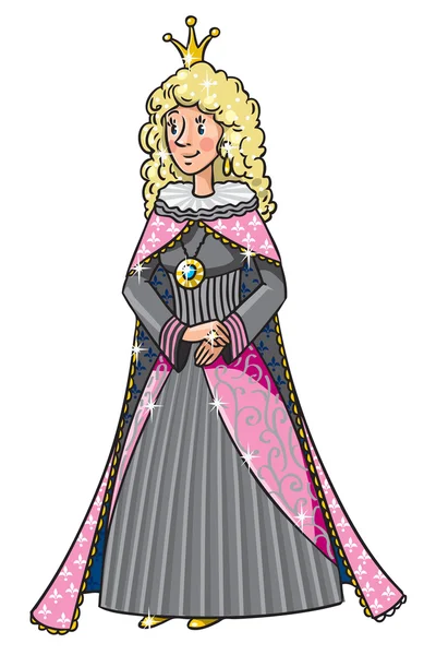 Reina de hadas de belleza o princesa — Vector de stock