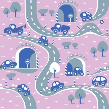 Araba yol üzerinde. seamless modeli.