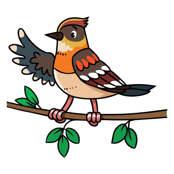 Little bird. Funny kids vector illustration series — Stockvektor