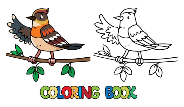 Śmieszny ptaszek. Zwierzęta gospodarskie kolorowanki — Wektor stockowy
