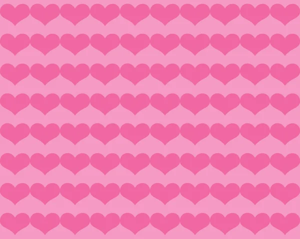 Corazones de San Valentín rosados oscuros sobre fondo rosa más claro — Foto de Stock