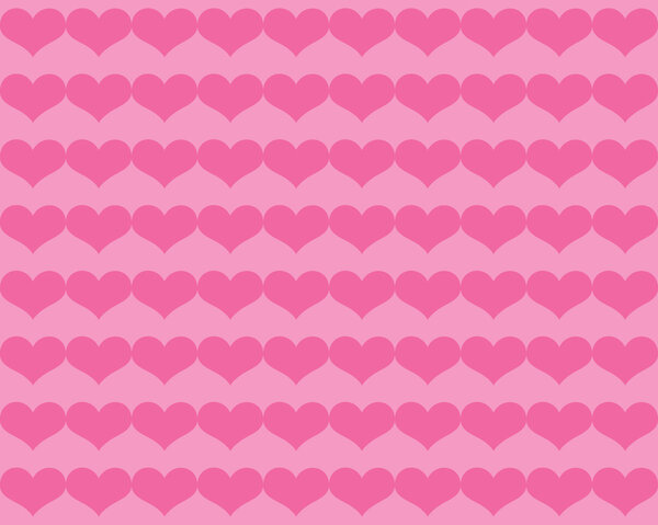 Dark Pink Valentine Hearts на светлом розовом фоне
