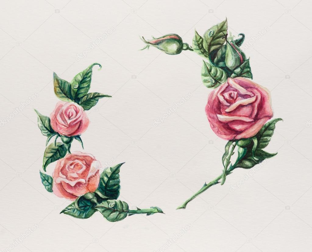 Brunch di rose modello da Rose disegni di nozze — Foto Stock