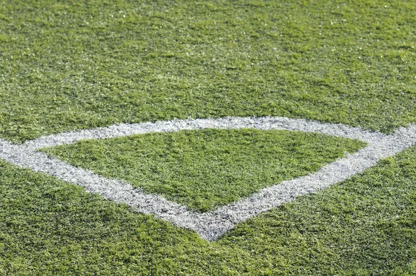 Угол искусственного футбольного поля , — стоковое фото
