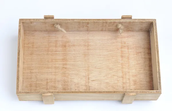 Открытый деревянный ящик — стоковое фото